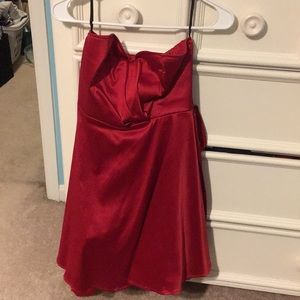 Red Strapless Dress